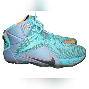 Nike Lebron XII Men's Size 13 Basketball Green/Grey Sneakers/Shoes 684593-301